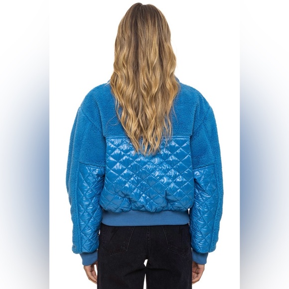 NWT - Aviator Nation - Teddy Full Zip Jacket - Ocean - Picture 5 of 5